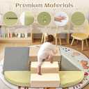 6-Piece Toddler Climbing Toys Indoor, Foam Climbing Toys for Toddlers, Soft Play Baby Climbing Blocks for Crawling and Sliding, Safe Climbing Play Set Indoor Gym Equipment for Toddler1-3, Infant, Baby