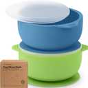 KeaBabies 2-Pack Baby Bowls with Suctions, Lids - Silicone Toddler Suction Bowls for Baby Boy, Girl, Kids, Food Grade Silicone, BPA-Free, Dishwasher Safe, Toddler Eating Essentials (Kea)