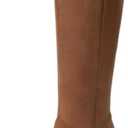 Athlefit Suede Knee High Boots Women Fall Tall Boots Side Zipper Brown 8.5