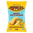 Hippeas Chickpea Puffs, Vegan White Cheddar, 4 Ounce (Pack of 1), 4g Protein, 3g Fiber, Vegan, Gluten-Free, Crunchy, Plant Protein Snacks (EXP 02/15/27)