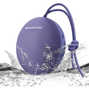 Monster Bluetooth Speaker, IPX8 Shower Speaker Waterproof, Bluetooth 5.4 with Loud HD Sound and Robust Bass, Extra Long Playtime Punchy, for Home, Beaches Portable Wireless Outdoor Speakers (Purple)