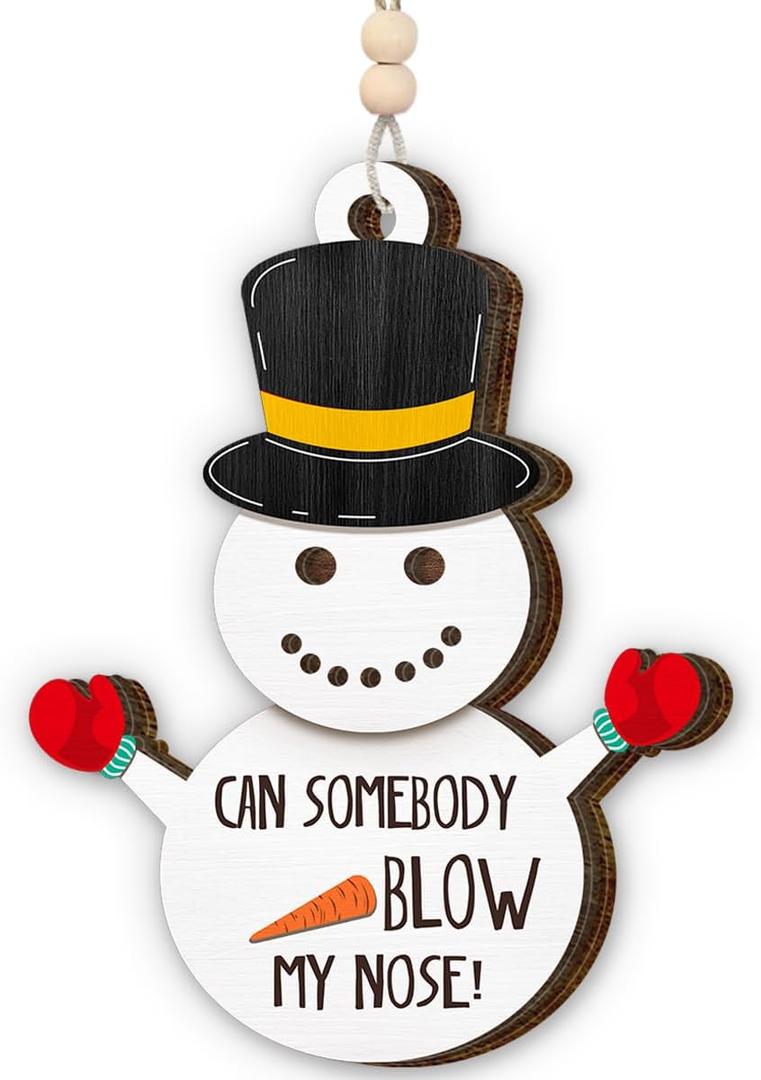 Naughty Christmas Ornaments 2025 - Inappropriate Christmas Ornaments Gag Gifts Funny Adult Exchange Ideas, Adult Ornament for Hanging Decor, Wooden Ornament for Xmas Tree Decor