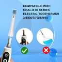 Replacement Toothbrush Head Compatible with Oral B IO, Replacement Heads for Oral B IO 3 4 5 6 7 7G 8 9 10 Series Electric Toothbrushes, Black, 12 Count