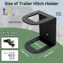 Hitch Holder for Truck Bed 2-inch Trailer Hitchs Storage,Silent & Secure Trailer Hitch Holder for 2" Ball Mount Hitches/ Shank, Trailer Hitch Accessories-Storage for Truck Bed