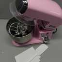Kitchen in the box Stand Mixer,3.2Qt Small Electric Food Mixer,6 Speeds Portable Lightweight Kitchen Mixer for Daily Use with Egg Whisk,Dough Hook,Flat Beater (Pink)