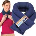 SunnyBay Microwavable Heating Pad for Neck and Shoulder, Heated Neck Wrap, Microwave Heat Pad, Weighted Beanbag Moist Hot or Cold Compress, 2.2 lbs, 26x4 Inches, Navy Blue