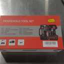 39 Piece Home Tool Kit General Household Hand Tool Set small tool box with Toolbox Storage Case for Everyday Home Repairs, Mini Tool kit for Women, (Red)