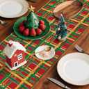 3 x Artscope Buffalo Plaid Christmas Table Runner, Xmas Winter Holiday Kitchen Dining Table Decoration for Christmas Home Party Decor 13x60 Inch-Red