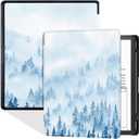 BOZHUORUI Case for 10.2" Kindle Scribe 2022/2024 Tablet - Slim Lightweight PU Leather Book Folio Cover with Pen Holder & Auto Sleep/Wake (Forest)