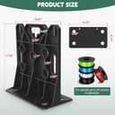 Wire Spool Rack, Multi-Purpose Wire Dispenser, Cable management rack for organizing cables, 34" Diameter 17" Tall, 15.87" Wide, 330-pound weight capacity (Black, 1 Pair)