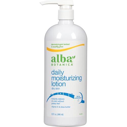 Alba Botanica Hydrating Moisturizing Lotion for Dry Skin with Vitamin E and Shea Butter, 32 Oz
