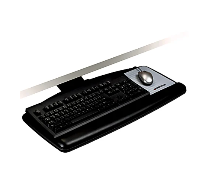 3M™ AKT90LE Adjustable Keyboard Tray, Black/Charcoal