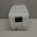 4 Packs 20 Quart Plastic Under Bed Storage Container with Lids and Wheels, Stackable and Nestable Organizer Bins, Flat Storage Box