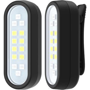 Yaklim Running Light, 2 Pack Clip on Flashlight for Runners Rechargeable Safety Lights for Walking at Night Hands Free Emergency LED Flashlight Work Light Warning Flashing Camping Hiking Walking Dog