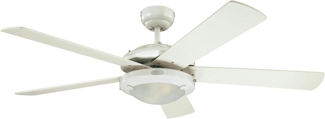 Westinghouse 7233600 Comet Indoor Ceiling Fan with Light, White, Indoor Only