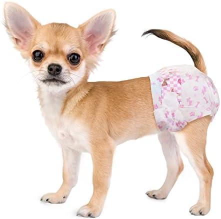 Dono Disposable Dog Diapers Female, Super Absorbent Doggie Diaper, Rapid-Dry Gel Technology Puppy Diapers, Leak-Proof Fit for Cat Doggy in Heat, Excitable Urination, Incontinence, Training, XX-Small, 45Diapers, Waist:7-12, Pack 2