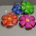 Magic Ball, Flying Saucer Bouncy Ball - Two Modes to Switch Freely, 6 LED Lights, Parent-Child Interaction, Indoor and Outdoor Holiday Games (Green + Blue + Purple + Red)