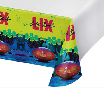 Pack Of 3 Super Bowl Plastic Table Cover 54x102 inch