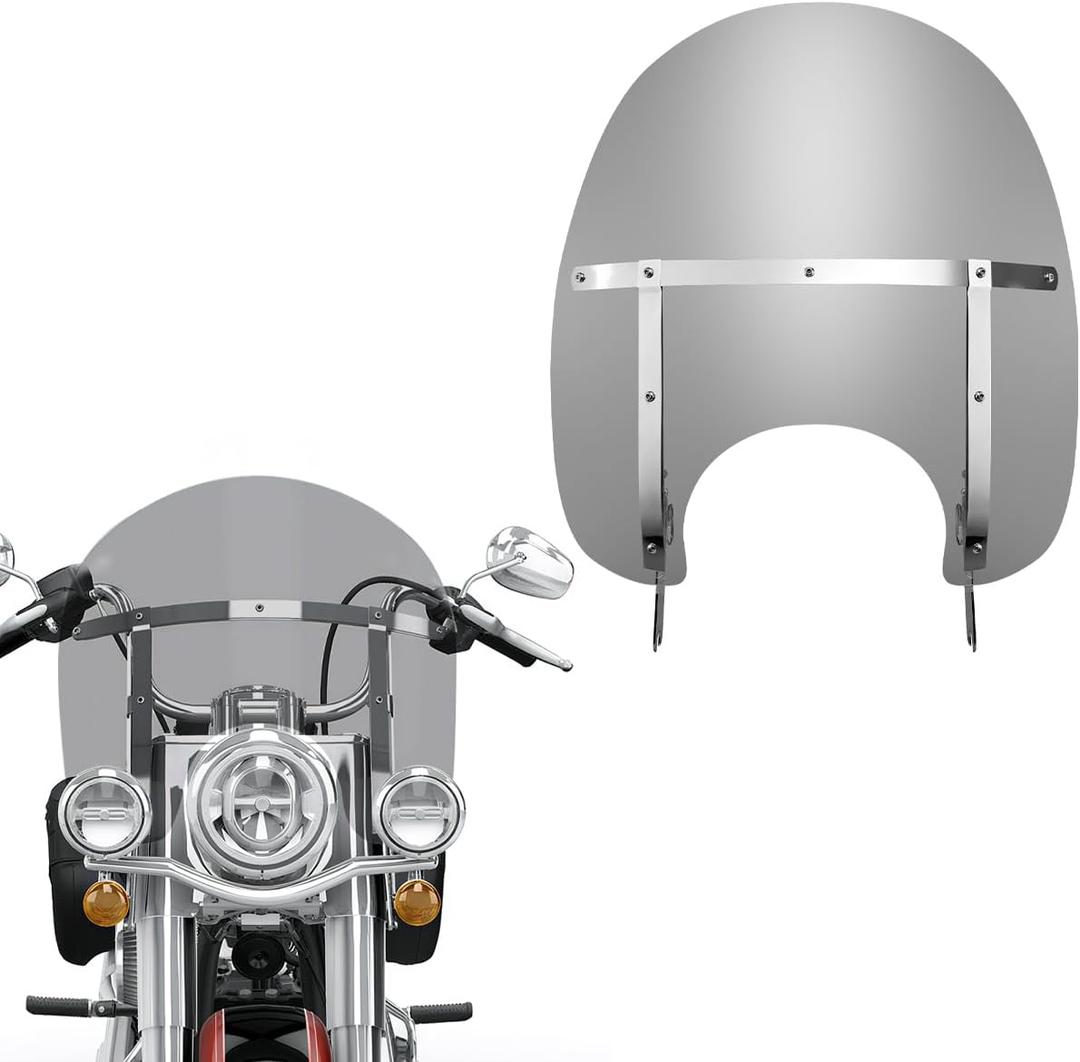 17" Smoke Motorcycle Windshield Motorcycle Windscreen Fit for Harley Road King 1994-later