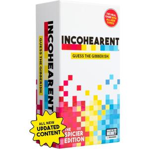 WHAT DO YOU MEME? Incohearent, The Guess The Gibberish Party Game by Relatable, A Funny Card Game for Adults, Great for Game Night Games, Includes 400 Cards, Instructions, and 1 Sand Timer