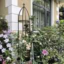 Garden Arch Trellis for Climbing Plants Rose Thicken Metal Wedding Arches Arbor Ceremony Party Outdoor Floral Decor Bronze