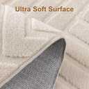 Bsmathom 9x12 Washable Area Rug, Boho Neutral Modern Soft Carpet Mat, Beige