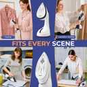 Steam Iron for Clothes, 1600W 2-in-1 Iron & Steamer with Detachable Ceramic Soleplate, Converts from Steamer to Iron in Seconds, Auto-Off, Self-Cleaning, Wrinkle Remover for All Fabrics