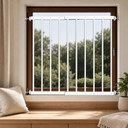 19.49-33.64" Wide Window Guards for Child Safety White 2 Piece