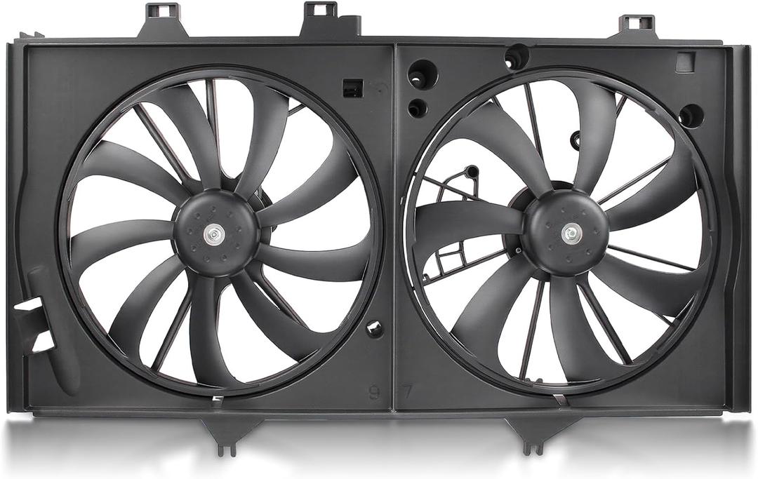 AUTOKAY Dual Condenser Cooling Radiator Fan for Toyota Camry 2012-2017 2.5L L4 Engine Replace TO3115169 622760