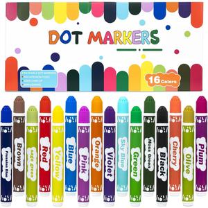 Bingo Markers 16 Color Bingo Daubers Washable Bingo Markers Drawing Coloring Arts and Crafts Supplies Dot Paint Marker Set