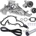 TKT-021 Timing Belt Kit w/Water Pump Replacement for Toyota 4Runner Tundra Sequoia Lexus GX470 LX470 GS LS SC 400 430 4.7L 2002-2009 Part 16100-09201 13568-09070 GELUOXI