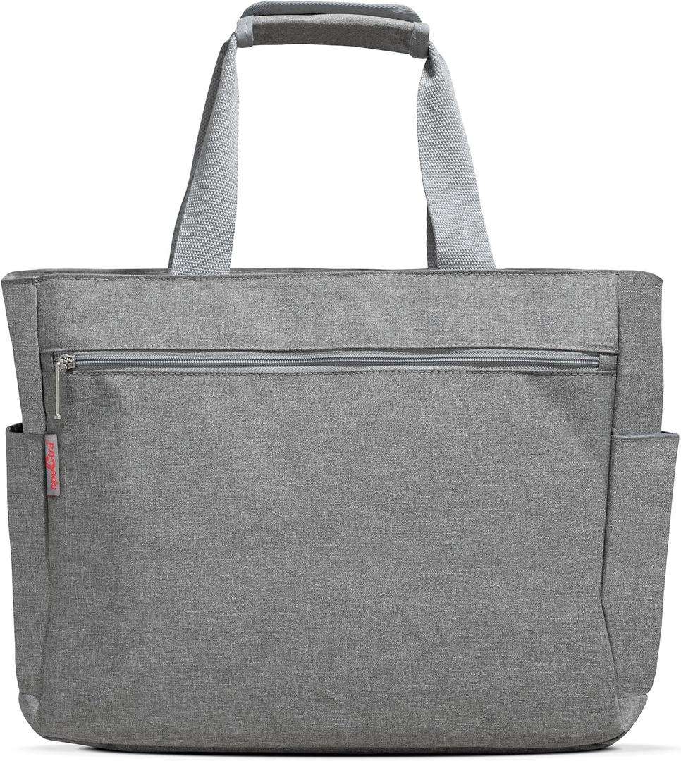 Grey Breast Pump Tote - Convenient for Carrying Pump, Bottles, and Pumping Essentials on-The-go
