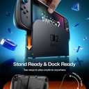 JSAUX Split Every Day Case for Switch 2, Slim Magnetic Detachable Front Cover, Dockable Design, Ergonomic Non Slip Grip, Travel Ready with Adjustable Stand, Shock Absorption & Anti Scratch – PC0123C