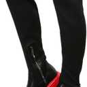 UOQAPRE Women's Over The Knee Thigh Low Chunky Heel Boots,Round-Toe Side Zip Long Boots Platform Chunky Heel Bootie for Women (7.5, Black-02)