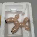 4Inch Modern Decorative Balloon Dog Figurine, Metallic Ceramic Sculpture, Contemporary Home Decor (Pink2)