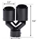 2-Pack Carbon Fiber Dual Exhaust Tips 2.5" Inlet to 3.5" Outlet, Universal Tailpipe 2.5 Inch Exhaust Muffler Tips (Matte)