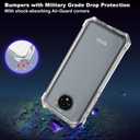 Ailiber for Orbic Joy 2 Phone Case Clear, Orbic Joy 2 Case with Screen Protector, Dual Layer Protection, Shockproof Corners TPU Bumper, Slim Silicone Cell Phone Cover Case-Clear