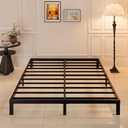 Maenizi 8 Inch Bed Frame Queen Size No Box Spring Needed, Heavy Duty Queen Platform Metal Bed Frame Support Up to 3000 lbs, Easy Assembly, Noise Free, Black