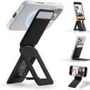 MOFT Phone Tripod Wallet for iPhone, Mulit-Angles, Lightweight & Portable Phone Stand, MOVAS Vegan Leather Magnetic Wallet, Strong Magnets, NFC Card Holder,Travel Essential, Jet Black (With Card Slot)