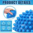 Threlaco 2 Pcs Half Round Massage Ball for Feet Blue Spiky Massage Ball for Adults Sports, Stability Training, Muscle Balancing Therapy, Yoga Gymnastics Exercise