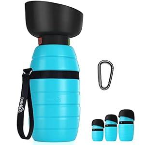 Pecute Portable Dog Water Bottle (29oz + 7.7oz), Dog Water Bottle Leakproof with Double Seal, Dog Travel Water Bottle, Lightweight Dog Water Bottle Dispenser for Outdoor Walks Trips Hikes Travels