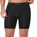 Hanes Men's Underwear Boxer Brief Pack, Performance Stretch Underwear, Moisture-wicking Boxer Briefs for Men, 6-pack (Black, M)