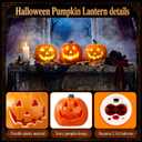 Rossesay 6 Pack Halloween LED Pumpkin Jack-O Lanterns, Classic Style
