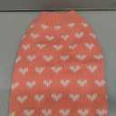 Dxhycc Dog Knitted Sweater Heart Puppy Sweater Warm Soft Pet Holiday Clothes for Small Cats and Dogs (Pink, S)