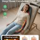 Heycool Back Massager with Heat, Targeted Vibration Massage Pad for Muscle Tension Relief, 10 Motors & 2 Heating Levels, Back and Lumbar Support for Recliners and Office Chairs