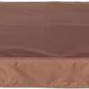Dog Bed Cover, Waterproof Tough Plastic DIY Pet Bed Cover, Non Stick Hair Easy to Clean Rectangular Fillable Dog Bed Covers with Zipper(Brown, 35" L x 22" W x 4" Th, Cover Only)