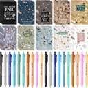 PerKoop 60 Pcs Motivational Pens Inspirational Notepads Set Mini Inspirational Notebooks Inspirational Pens Small Pocket Journals Set for End of Year Student Teachers School Office Prizes Supplies