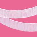 KatchOn, White Iridescent Fringe Banner - 6.5 Feet, Pack of 2 | Iridescent Fringe Garland for Bachelorette Party Decorations | Iridescent Tinsel Garland for Halloween Decor, Christmas Decorations