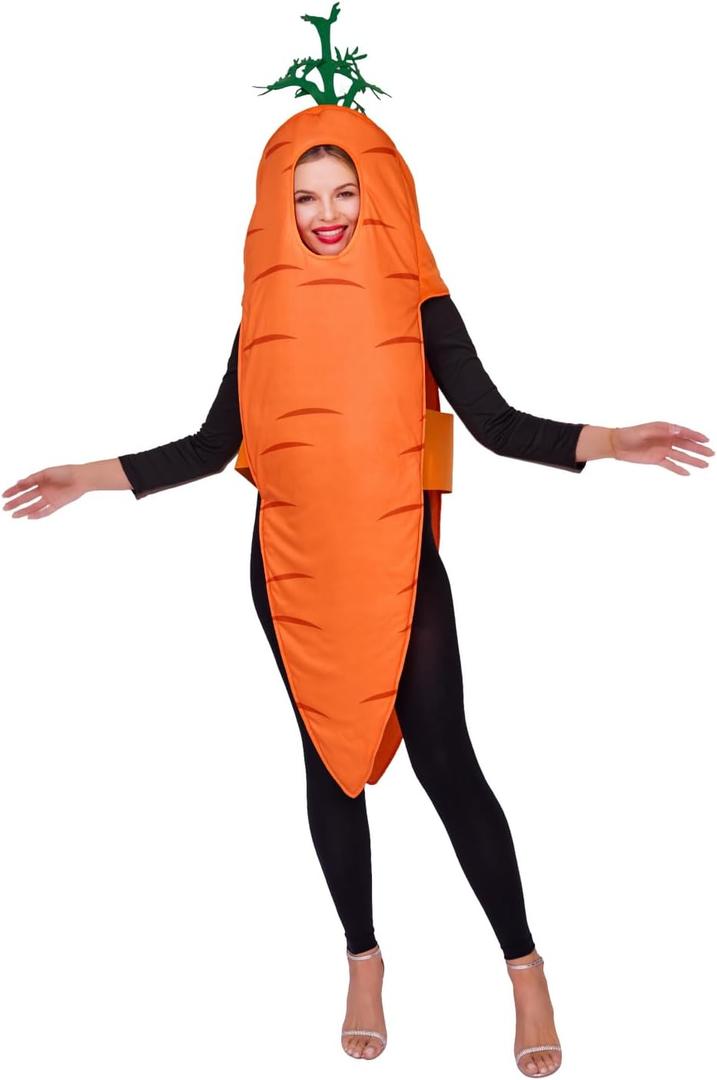 Seasons Adult Unisex Carrot Halloween Costume, One Size Fits Most