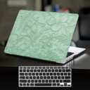 DTangLsm for MacBook Pro 16 inch Case M5 2026, 2021-2025 M4 M3 M2 M1 A3428 A3429 A3403 A3186 A2991 A2780 A2485 Pro Max, Textured Retro Leather Hard Cover for MacBook Pro 16 Case+Keyboard Cover, Green